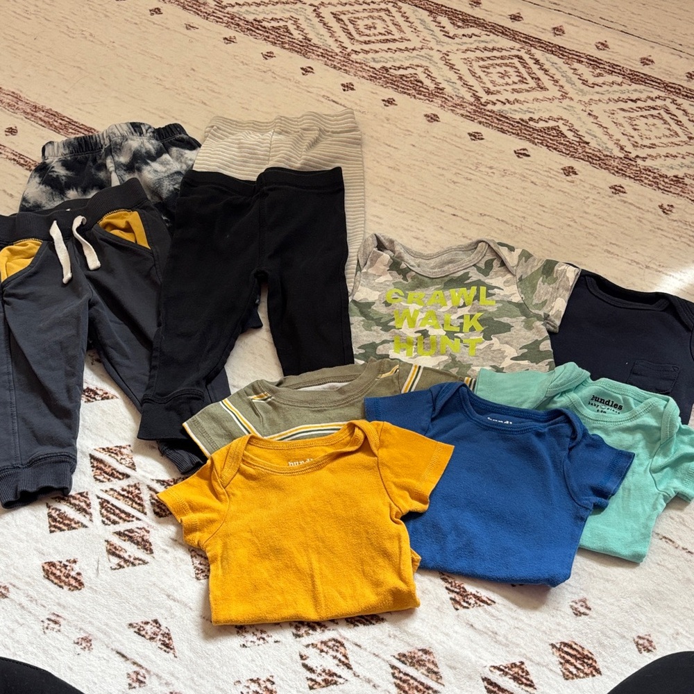 Baby Boy Mixed Onesie & Pants Set - 10 Pieces